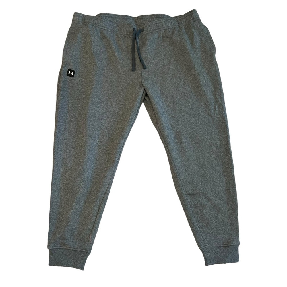 Under Armour Men's Grey Sweats Sweatpants Rival Fleece Joggers Size 4XL‎ Pockets